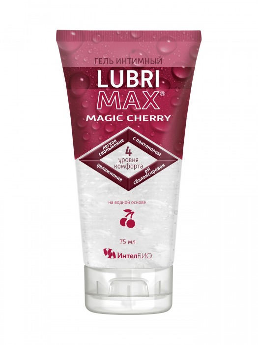 Интимный гель-смазка на водной основе Lubrimax Magic Cherry - 75 мл. - ИнтелБИО - купить с доставкой в Долгопрудном