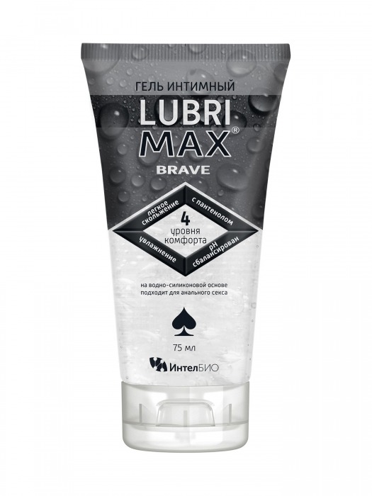 Водно-силиконовый интимный гель-смазка Lubrimax Brave - 75 мл. - ИнтелБИО - купить с доставкой в Долгопрудном