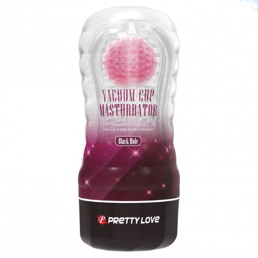Прозрачный текстурированный мастурбатор Vacuum Cup Masturbator Black Hole - Baile - в Долгопрудном купить с доставкой