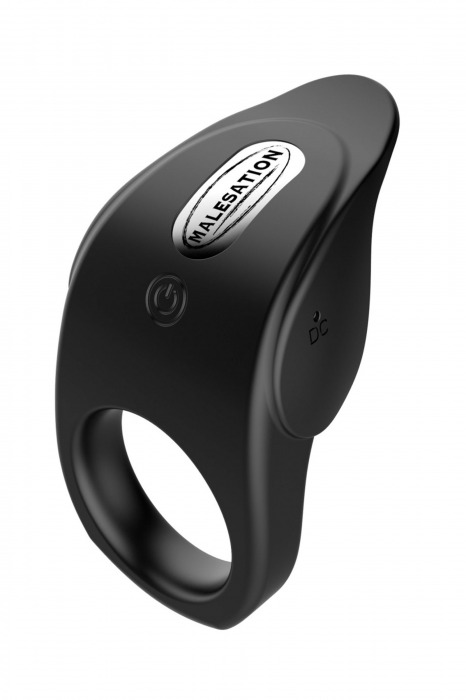 Черное эрекционное виброкольцо Vibro Lust Ring - MALESATION - в Долгопрудном купить с доставкой