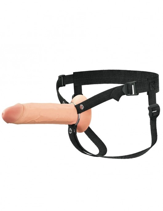 Полый страпон на ремнях 8’’ Hollow Silicone Strap-on - Pipedream - купить с доставкой в Долгопрудном