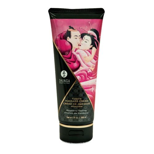Массажный крем для тела с ароматом малины Raspberry feeling - 200 мл. - Shunga - купить с доставкой в Долгопрудном
