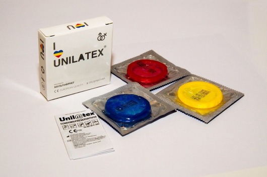 Разноцветные ароматизированные презервативы Unilatex Multifruits - 3 шт. - Unilatex - купить с доставкой в Долгопрудном