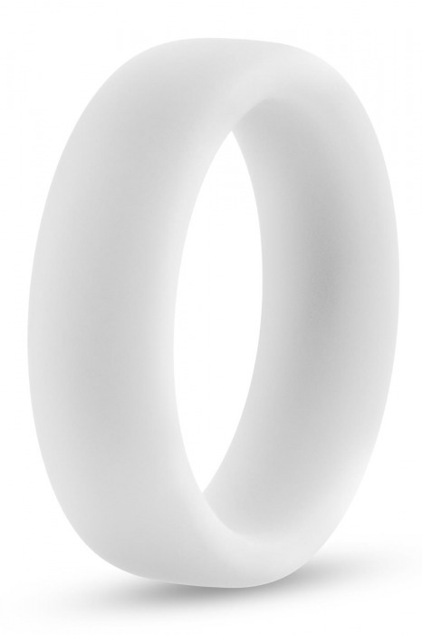 Белое люминесцентное эрекционное кольцо Silicone Glo Cock Ring - Blush Novelties - в Долгопрудном купить с доставкой