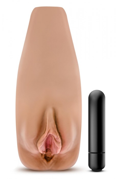 Маструбатор-вагина с вибрацией Soft   Wet Renata Realistic Tan Masturbator - Blush Novelties - в Долгопрудном купить с доставкой