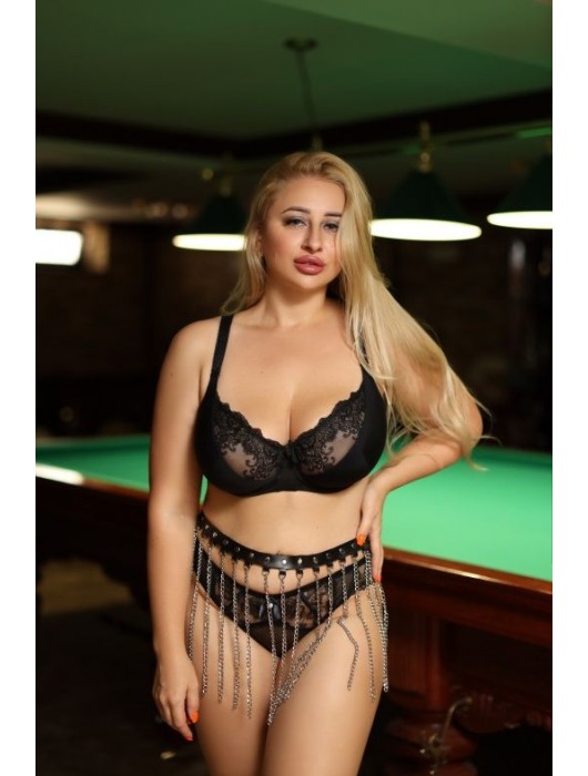 Черно-серебристая портупея-юбка plus size с цепочками - БДСМ Арсенал - купить с доставкой в Долгопрудном