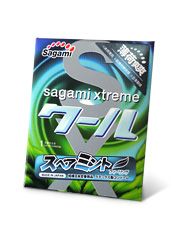 Презерватив Sagami Xtreme Mint с ароматом мяты - 1 шт. - Sagami - купить с доставкой в Долгопрудном