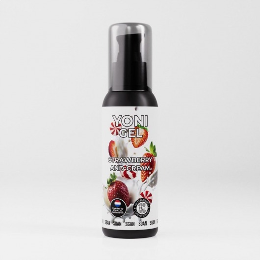 Лубрикант для орального секса SGAN со вкусом клубники со сливками - 100 мл. - SGAN - купить с доставкой в Долгопрудном