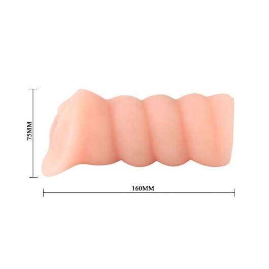 Мастурбатор-вагина с вибрацией и углублениями под пальцы - 16 см. - Baile - в Долгопрудном купить с доставкой