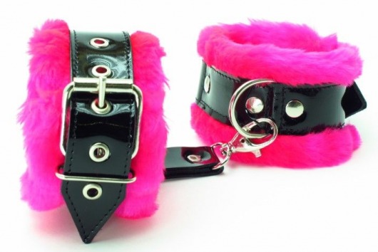Оковы на ноги с розовым мехом BDSM Light - БДСМ Арсенал - купить с доставкой в Долгопрудном