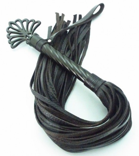 Длинная плеть с рукоятью цвета шоколада - 66 см. - БДСМ Арсенал - купить с доставкой в Долгопрудном