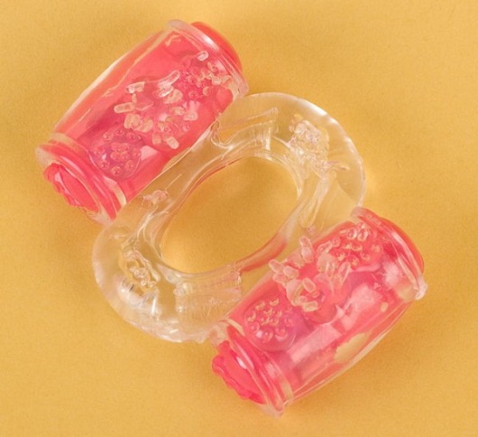 Прозрачное виброкольцо с двумя вибропульками - Toyfa Basic - в Долгопрудном купить с доставкой