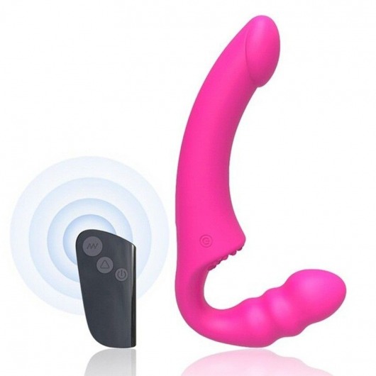Розовый безремневой страпон Straples Strap-On Dildo - Erokay - купить с доставкой в Долгопрудном