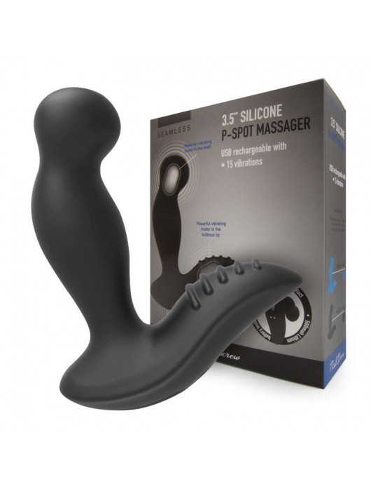 Черный вибромассажер простаты 3,5’’ P-spot Massager - 12,5 см. - Erokay - в Долгопрудном купить с доставкой