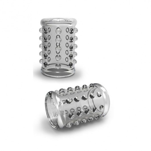 Прозрачная насадка на пенис с шишечками STAY HARD COCK SLEEVE 02 CLEAR - Blush Novelties - в Долгопрудном купить с доставкой