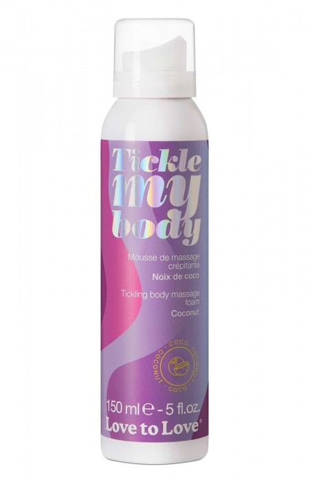 Массажная хрустящая пенка Tickle My Body Coconut с ароматом кокоса - 150 мл. - Love to Love - купить с доставкой в Долгопрудном