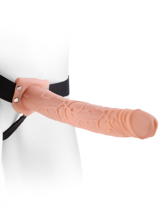 Фаллопротез телесного цвета Hollow Strap-On - 29 см. - Pipedream - купить с доставкой в Долгопрудном
