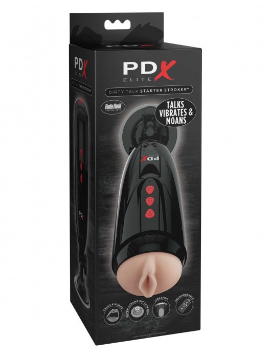 Мастурбатор-вагина с вибрацией Dirty Talk Starter Stroker - Pipedream - в Долгопрудном купить с доставкой