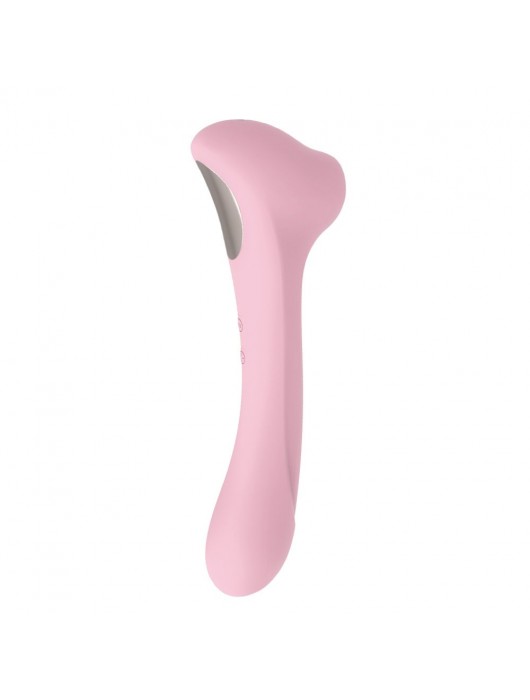 Нежно-розовый двусторонний стимулятор Daisy Massager - 20,2 см. - Adrien Lastic