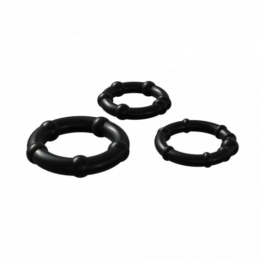 Набор из 3 черных эрекционных колец Babooom Ring Set - Adrien Lastic - в Долгопрудном купить с доставкой