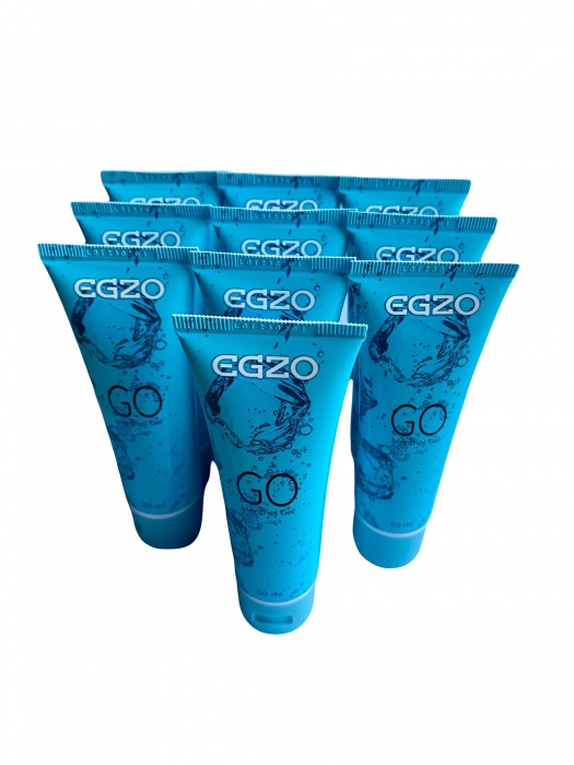 Набор из 10 пролонгирующих лубрикантов на водной основе Egzo Go (по 50 мл.) - EGZO - купить с доставкой в Долгопрудном
