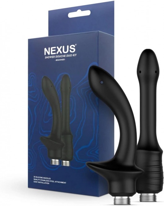 Набор из 2 насадок для анального душа Shower Douche Duo Kit Beginner - Nexus Range - купить с доставкой в Долгопрудном