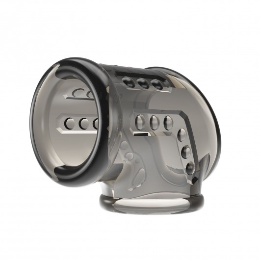 Дымчатая насадка на пенис и мошонку - Baile - в Долгопрудном купить с доставкой