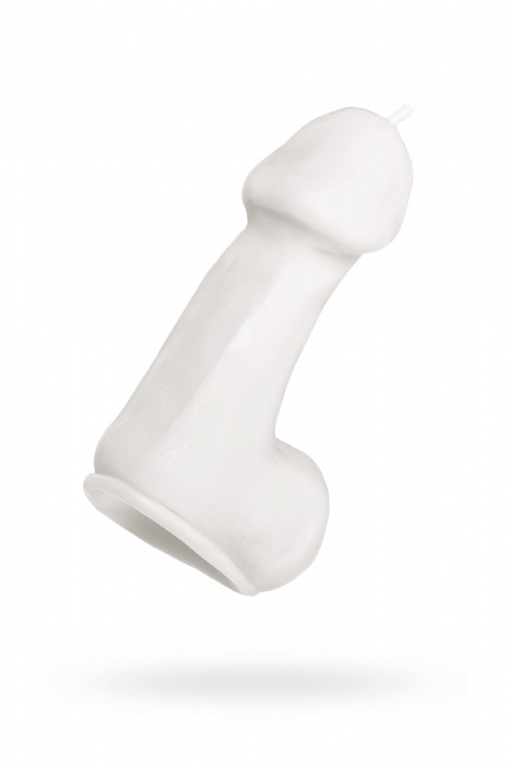 Белая свеча в форме пениса - 47 гр. - Pecado - купить с доставкой в Долгопрудном
