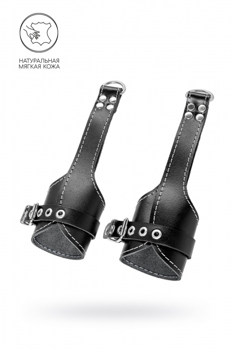 Черные подвесы с белой строчкой - Pecado - купить с доставкой в Долгопрудном