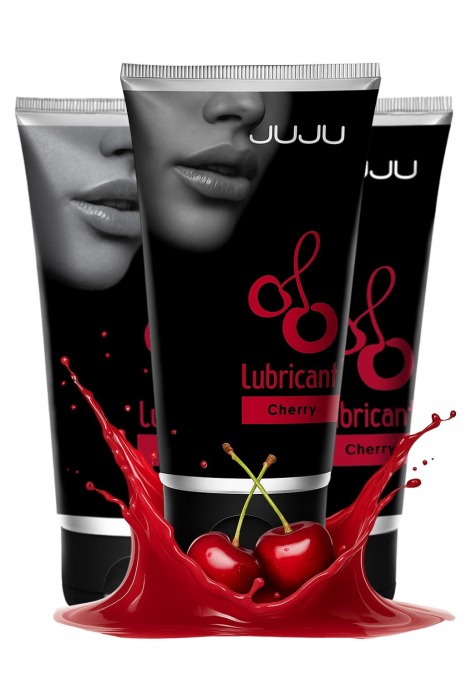 Набор из 3 съедобных лубрикантов JUJU со вкусом вишни - JuJu - купить с доставкой в Долгопрудном