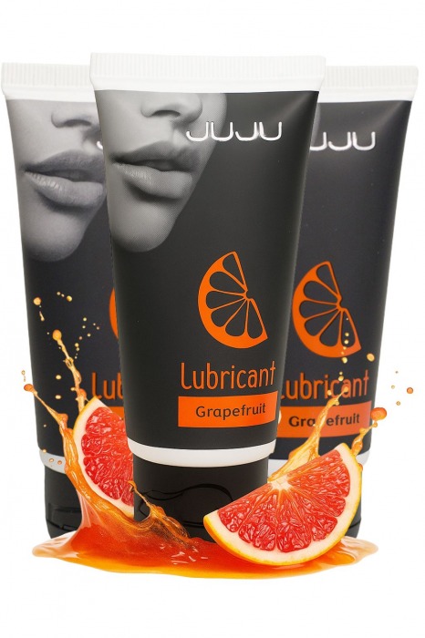 Набор из 3 съедобных лубрикантов JUJU со вкусом грейпфрута - JuJu - купить с доставкой в Долгопрудном