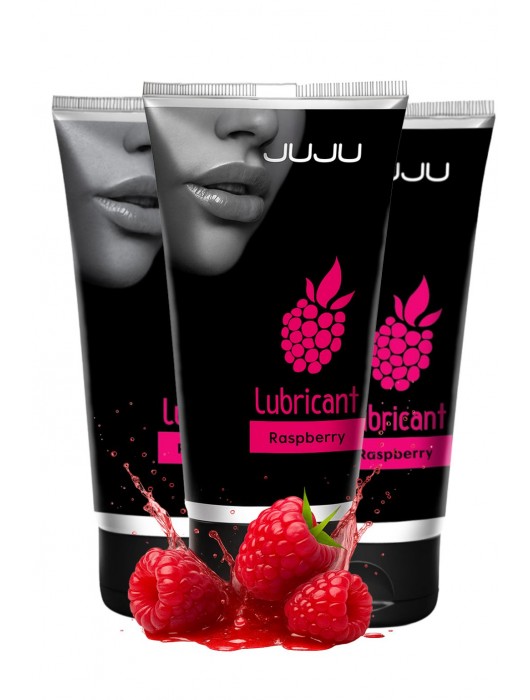 Набор из 3 съедобных лубрикантов JUJU со вкусом малины - JuJu - купить с доставкой в Долгопрудном