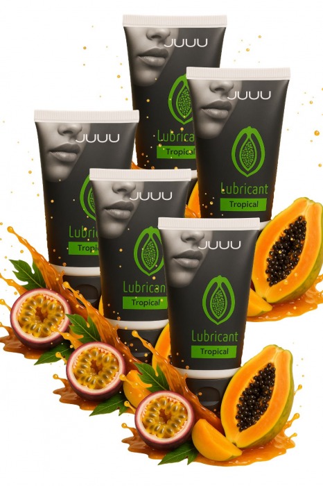 Набор из 5 съедобных лубрикантов JUJU со вкусом тропических фруктов - JuJu - купить с доставкой в Долгопрудном