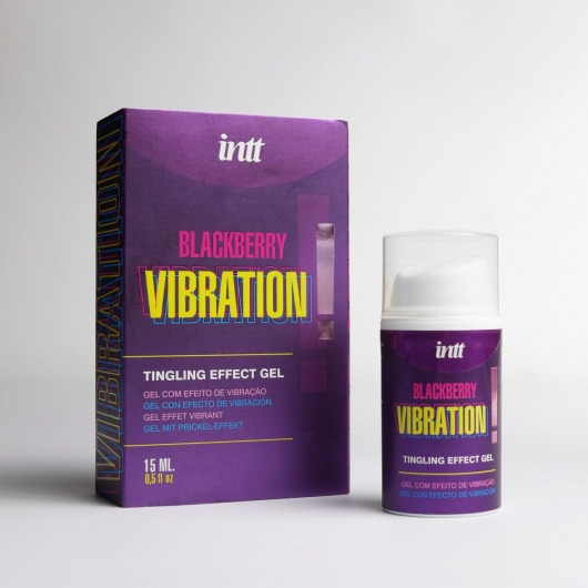 Стимулирующий гель с эффектом вибрации Blackberry Vibration - 15 мл. - INTT - купить с доставкой в Долгопрудном