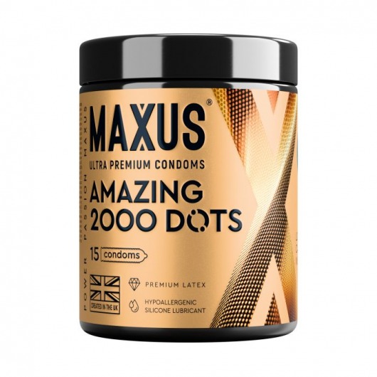 Точечные презервативы MAXUS 2000 Amazing Dots с железным кейсом - 15 шт. - Maxus - купить с доставкой в Долгопрудном