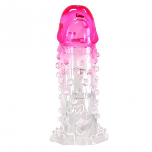 Прозрачно-розовая насадка на пенис Wilford - 13,5 см. - Baile - в Долгопрудном купить с доставкой