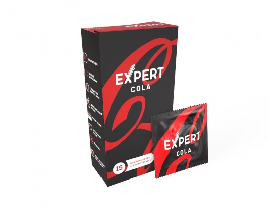 Презервативы с ароматом колы Expert Cola - 15 шт. - Expert - купить с доставкой в Долгопрудном