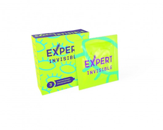 Ультратонкие презервативы Expert Invisible - 3 шт. - Expert - купить с доставкой в Долгопрудном