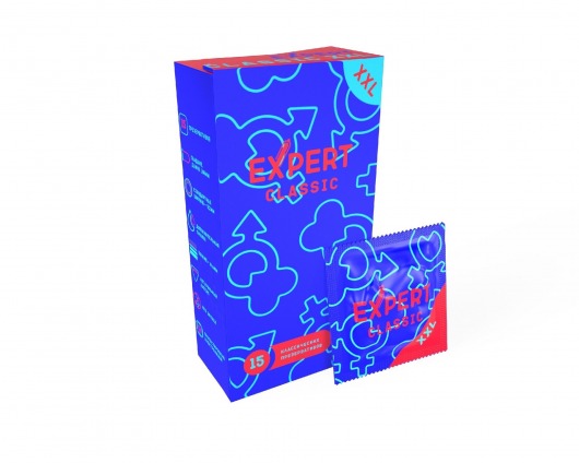 Презервативы увеличенного размера Expert Classic XXL - 15 шт. - Expert - купить с доставкой в Долгопрудном