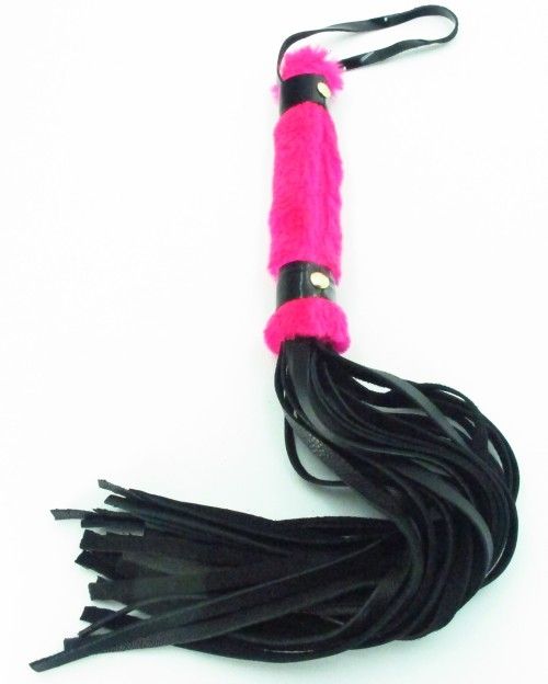 Нежная плеть с розовым мехом BDSM Light - 43 см. - БДСМ Арсенал - купить с доставкой в Долгопрудном