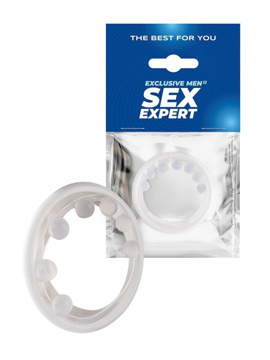 Эрекционное кольцо с мягкой стимулирующей насадкой - Sex Expert - в Долгопрудном купить с доставкой
