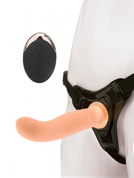 Женский вибрострапон со съемной насадкой и пультом ДУ - Erokay - купить с доставкой в Долгопрудном