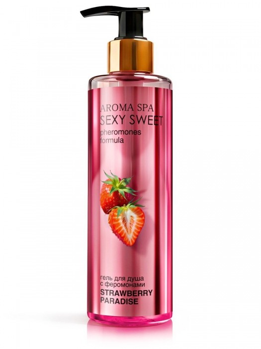 Гель для душа с феромонами и ароматом клубники Strawberry Paradise - 200 мл. -  - Магазин феромонов в Долгопрудном