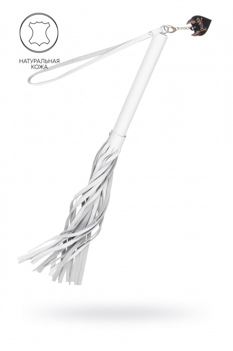 Белая кожаная плеть - 50 см. - Pecado - купить с доставкой в Долгопрудном