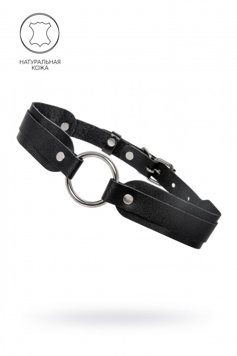 Черный кожаный чокер-ошейник со скруглёнными углами - Pecado - купить с доставкой в Долгопрудном