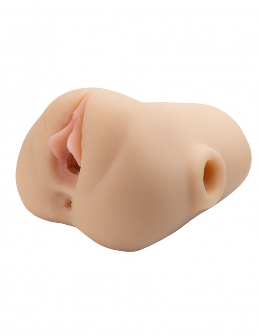 Телесный мастурбатор с вибрацией Double Pounder Vibrating Squeeze Stroker - Pipedream - в Долгопрудном купить с доставкой