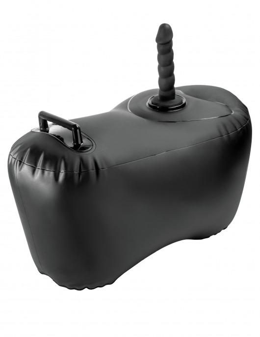 Черное надувное кресло с платформой для фиксации дилдо Body Dock Inflatable Love Seat - Pipedream - купить с доставкой в Долгопрудном