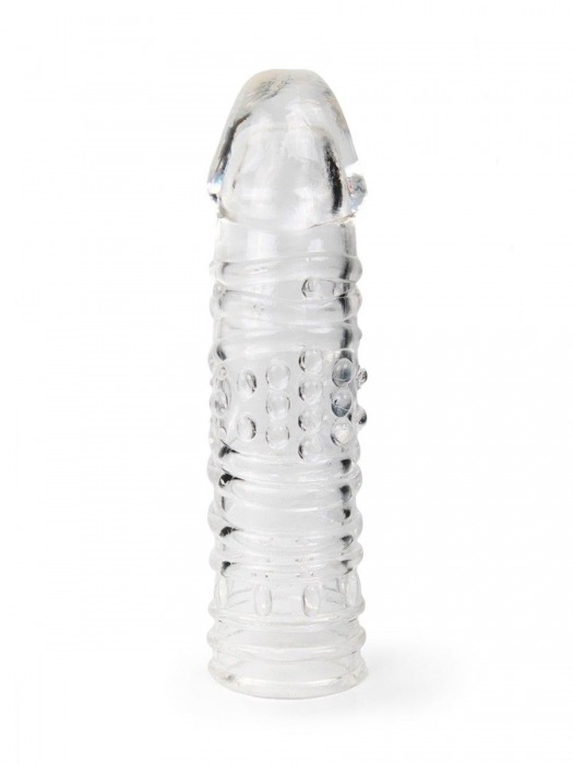 Прозрачная закрытая насадка на пенис - 17 см. - Sex Expert - в Долгопрудном купить с доставкой
