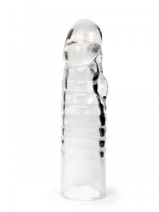 Прозрачная закрытая насадка на член - 15 см. - Sex Expert - в Долгопрудном купить с доставкой