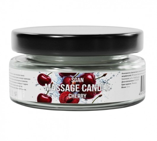 Массажная свеча «Спелая вишня» - 50 мл. - SGAN - купить с доставкой в Долгопрудном